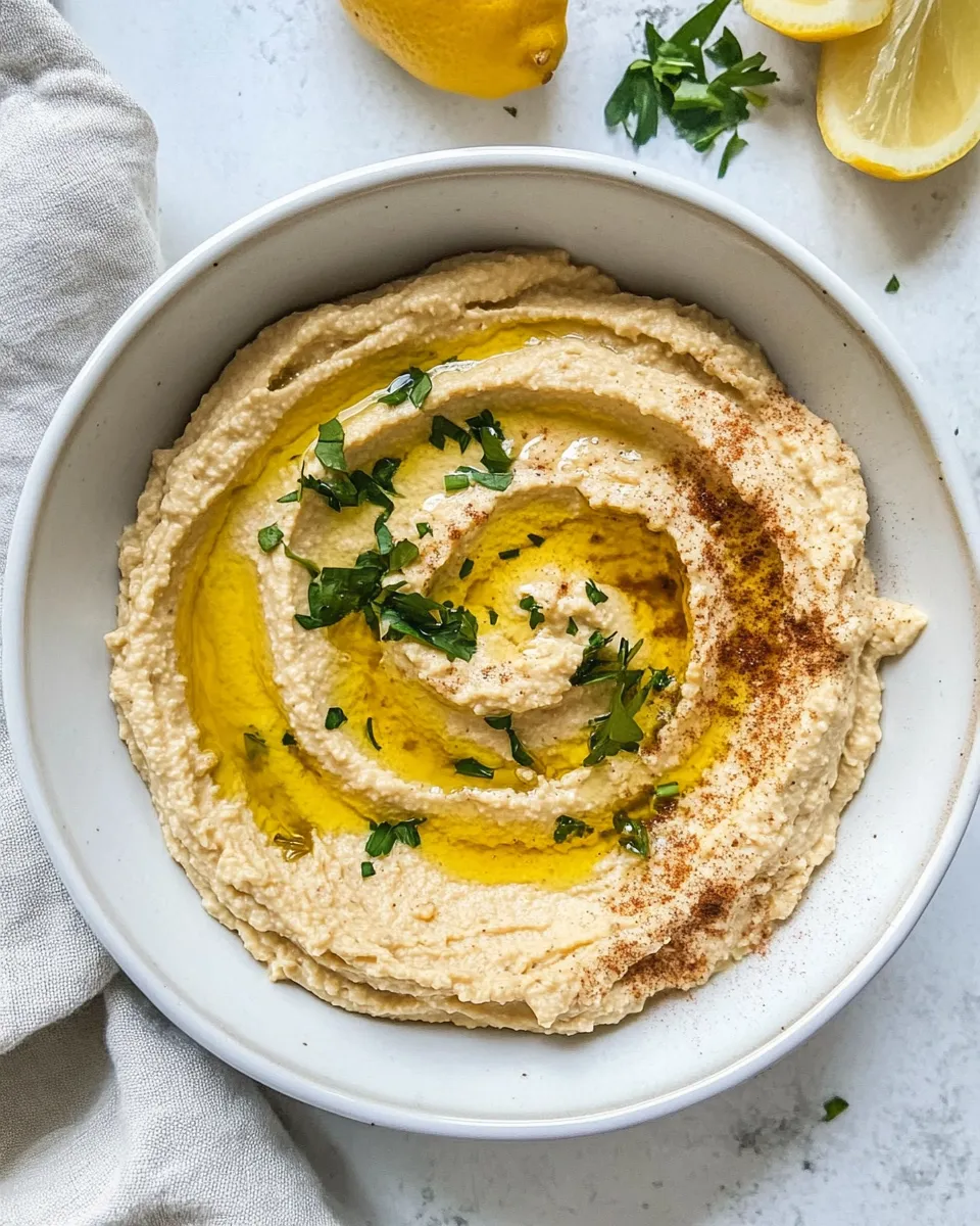 Homemade Garlic Hummus photo