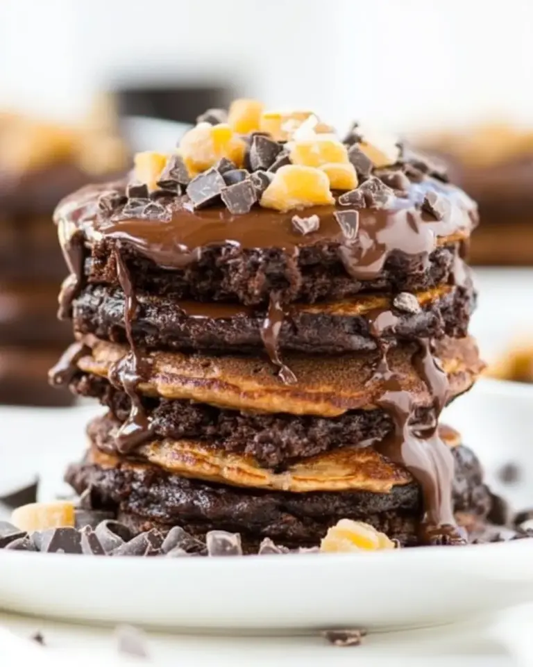 Homemade German Chocolate Pancakes photo