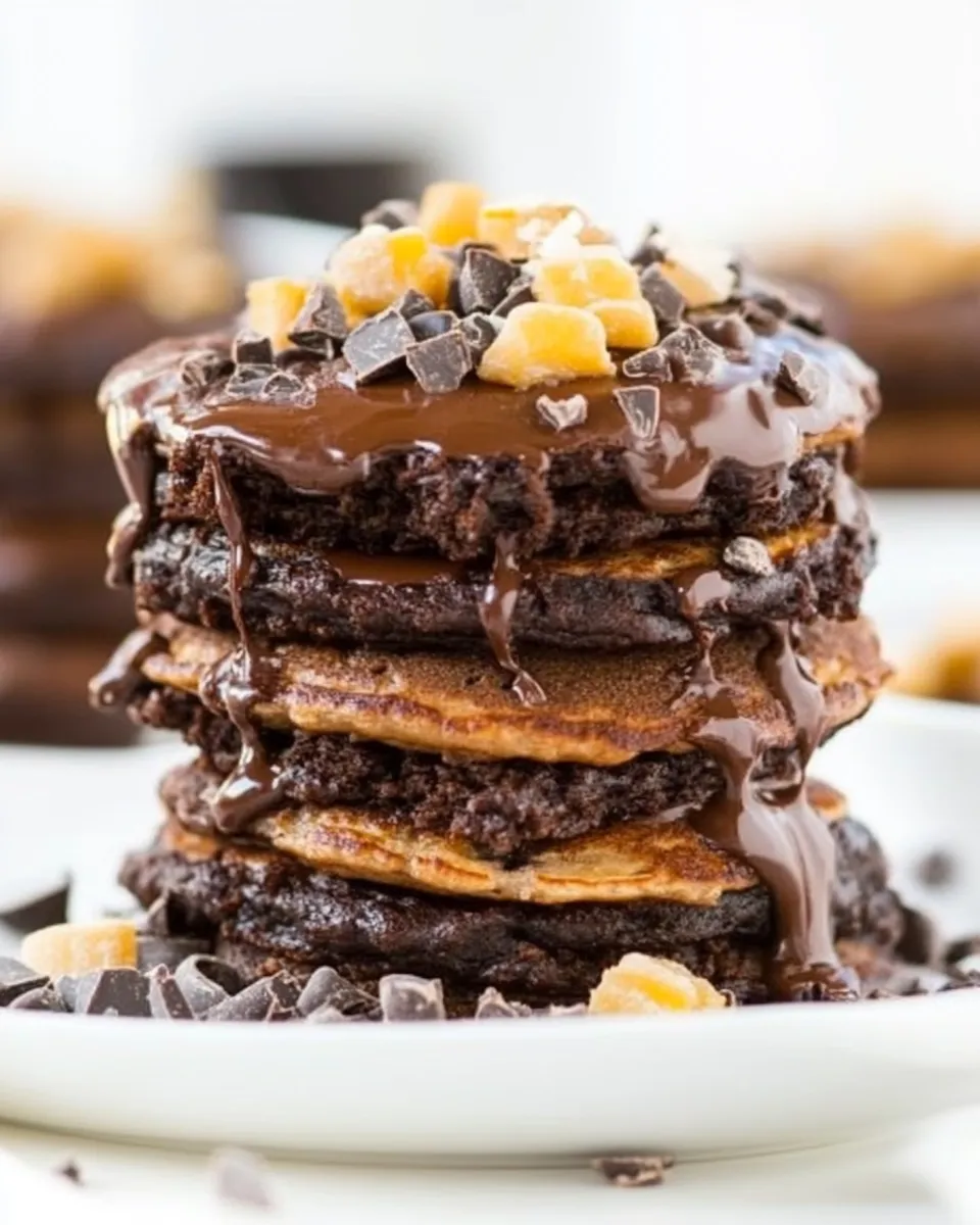 Homemade German Chocolate Pancakes photo