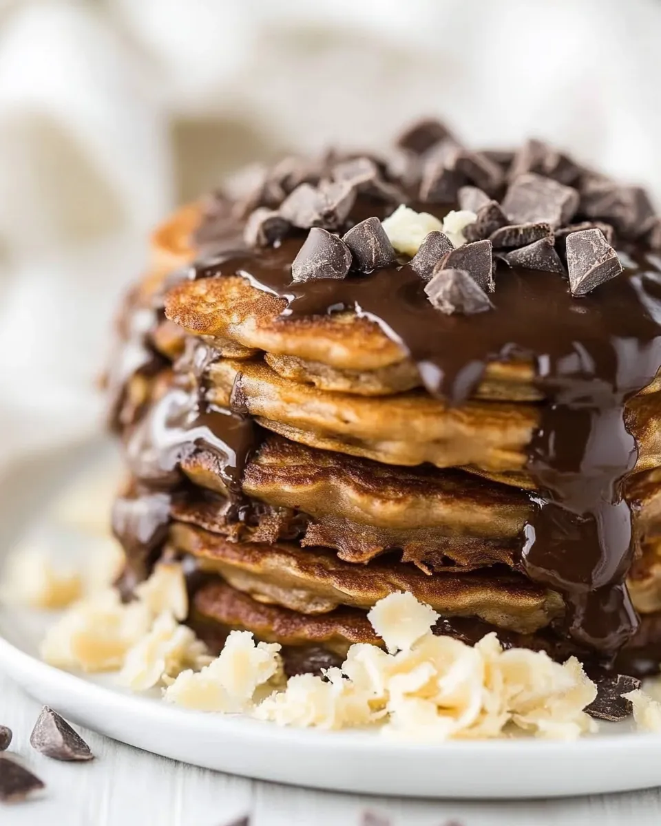 Easy German Chocolate Pancakes recipe image