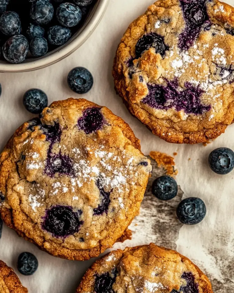 homemade Giant Double Blueberry Muffin Cookies. photo