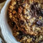 homemade Giant Magic Oatmeal Chocolate Chip Cookies. photo