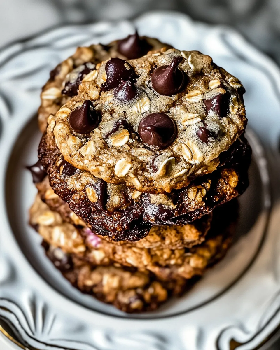 easy Giant Magic Oatmeal Chocolate Chip Cookies. picture