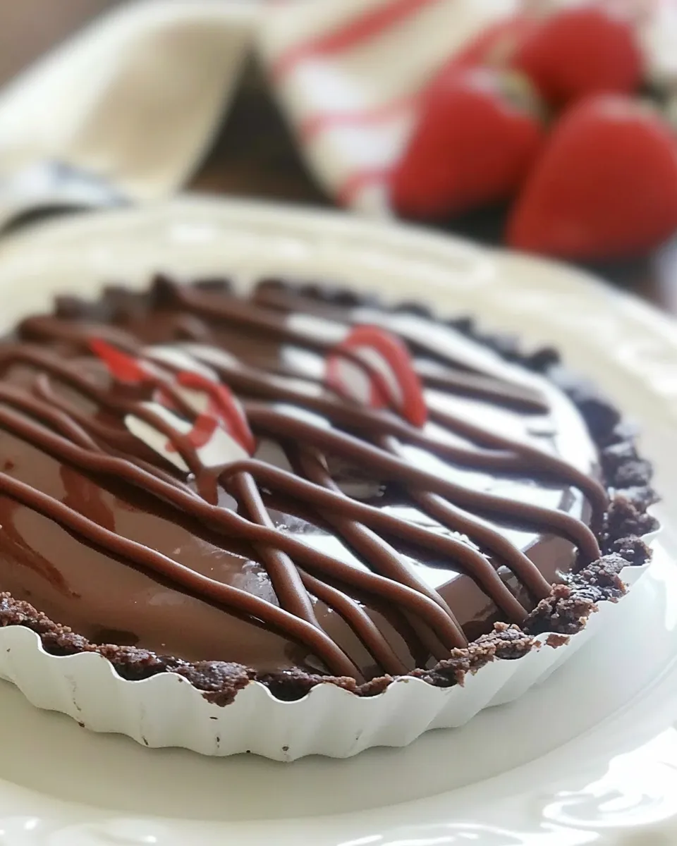 Homemade Glazed Chocolate Tart photo