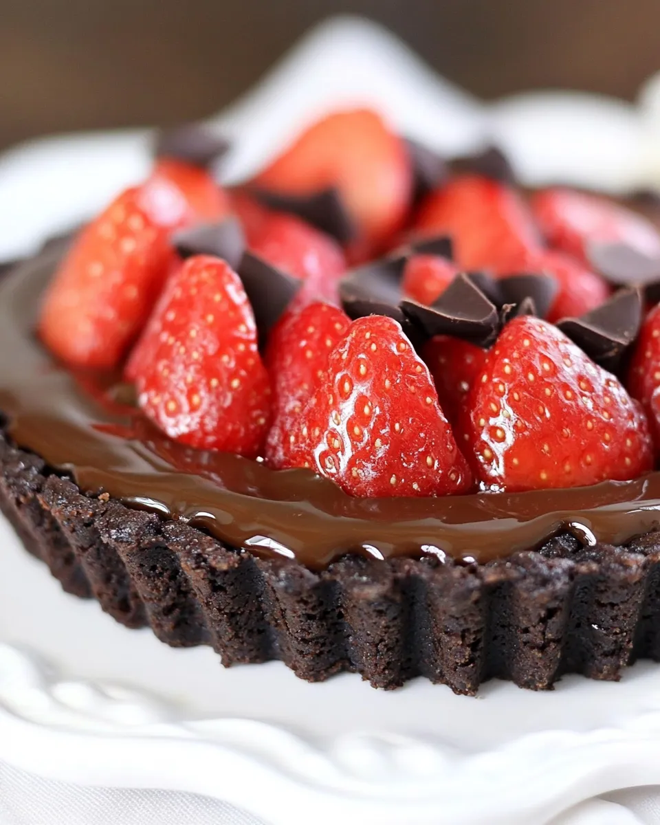 Classic Glazed Chocolate Tart image