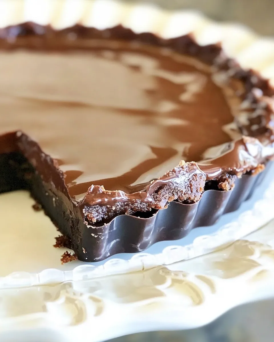 Easy Glazed Chocolate Tart recipe photo