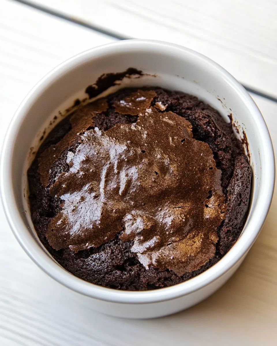 Delicious Gluten-Free Mug Brownie shot