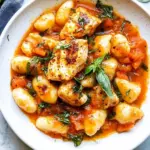 homemade Gnocchi with Grilled Chicken in Roasted Red Pepper Sauce photo