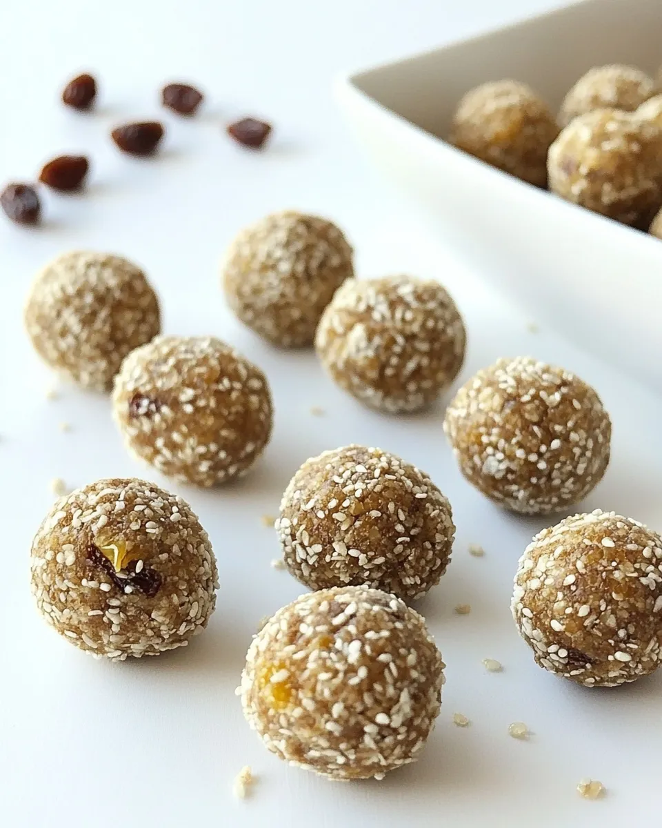 delicious Golden Raisin No Bake Energy Bites shot
