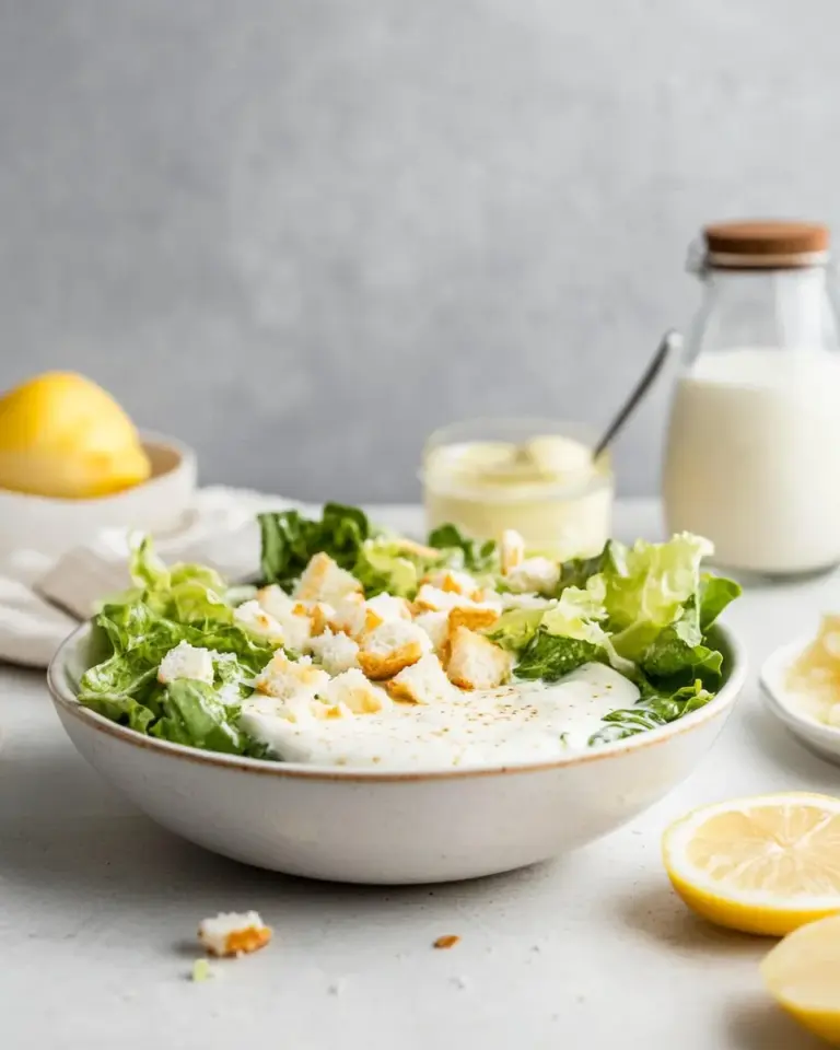 Homemade Greek Yogurt Caesar Salad Dressing photo