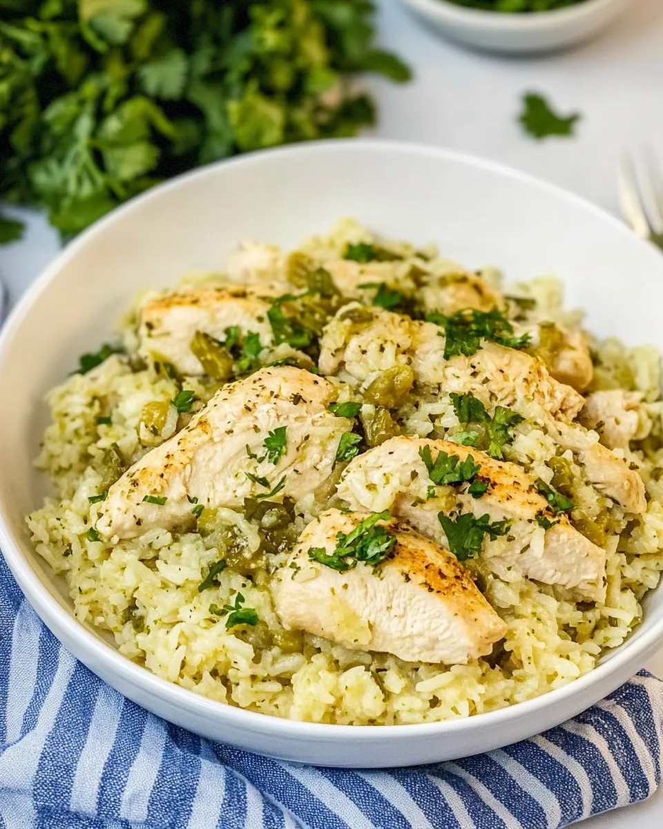 Homemade Green Chile Chicken and Rice photo