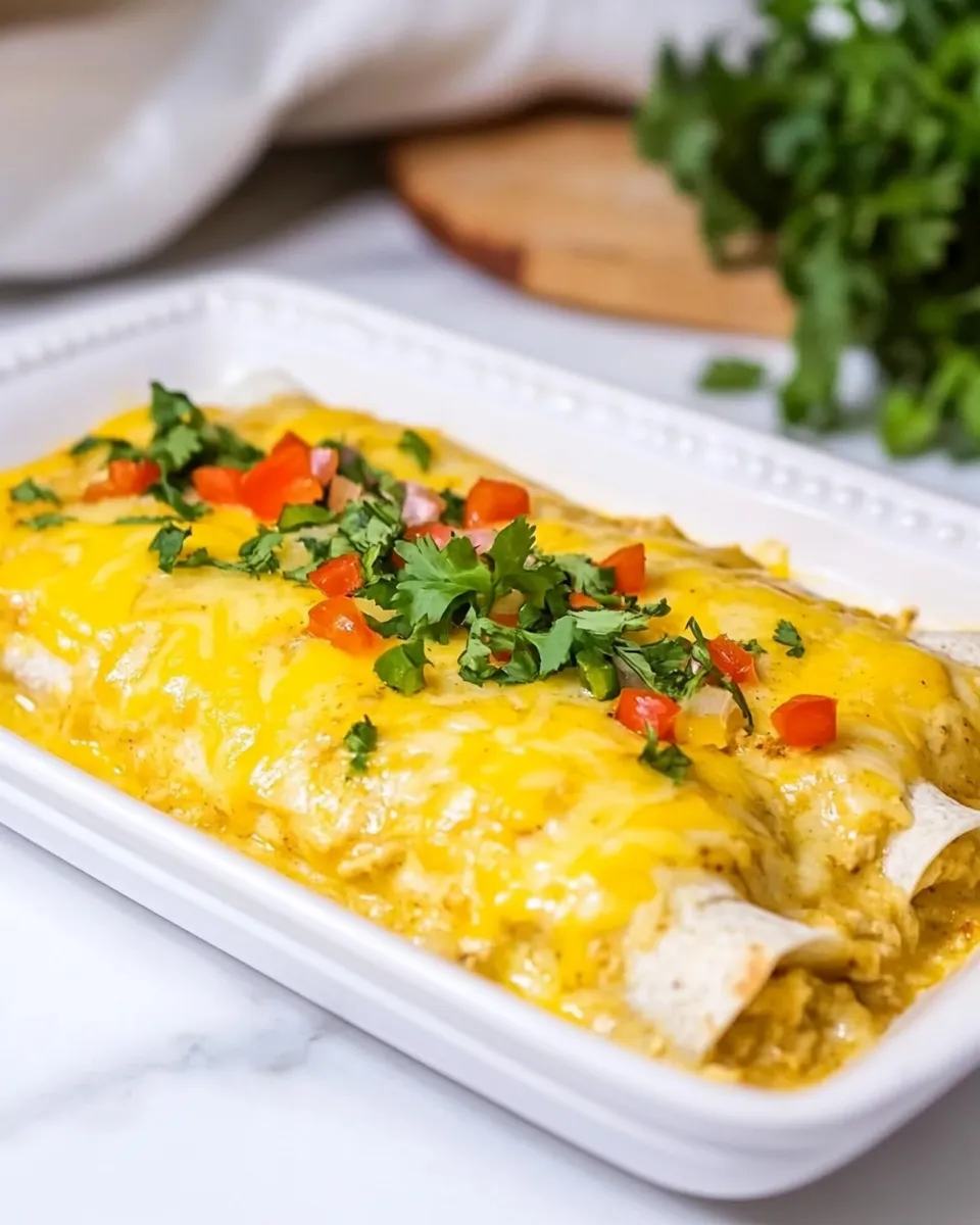 Classic Green Chili Chicken Enchiladas image