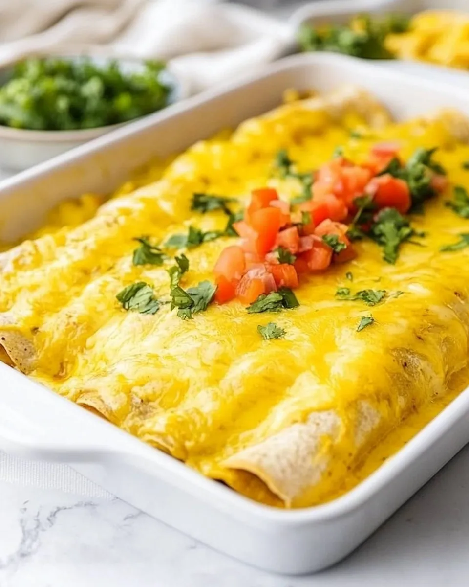 Easy Green Chili Chicken Enchiladas recipe photo
