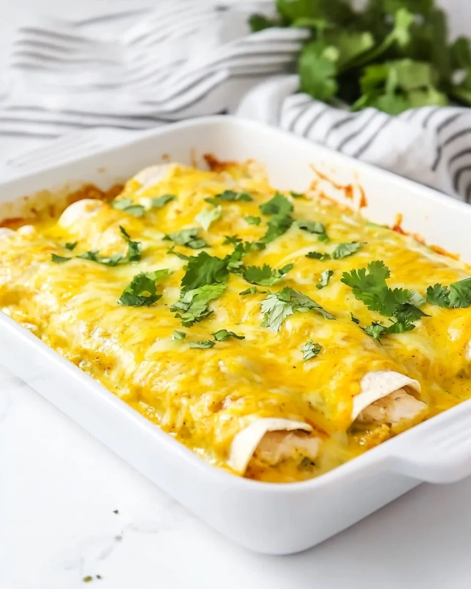 Delicious Green Chili Chicken Enchiladas dish photo