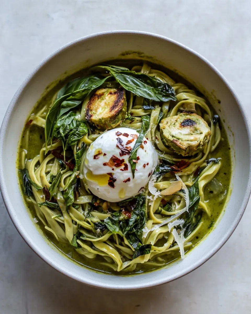 Homemade Green Curry Noodle Bowl photo