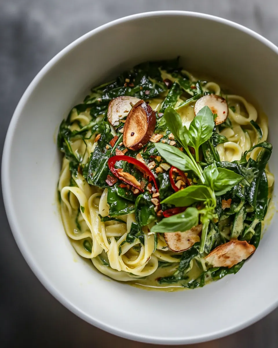 Easy Green Curry Noodle Bowl recipe photo