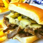 Homemade Grilled Cheese Steak Sandwich photo