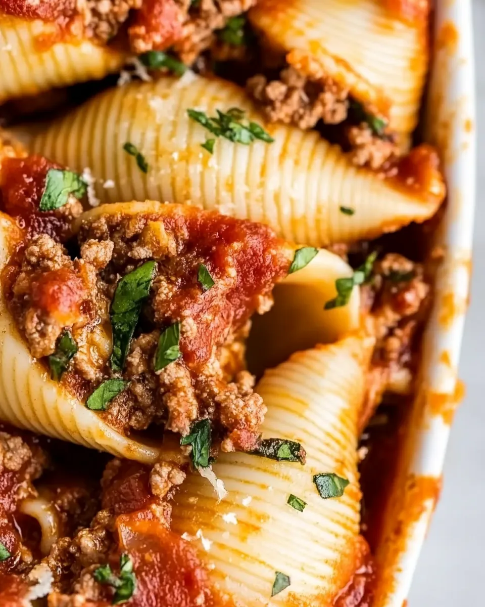 Easy Ground Beef Stuffed Shells recipe photo
