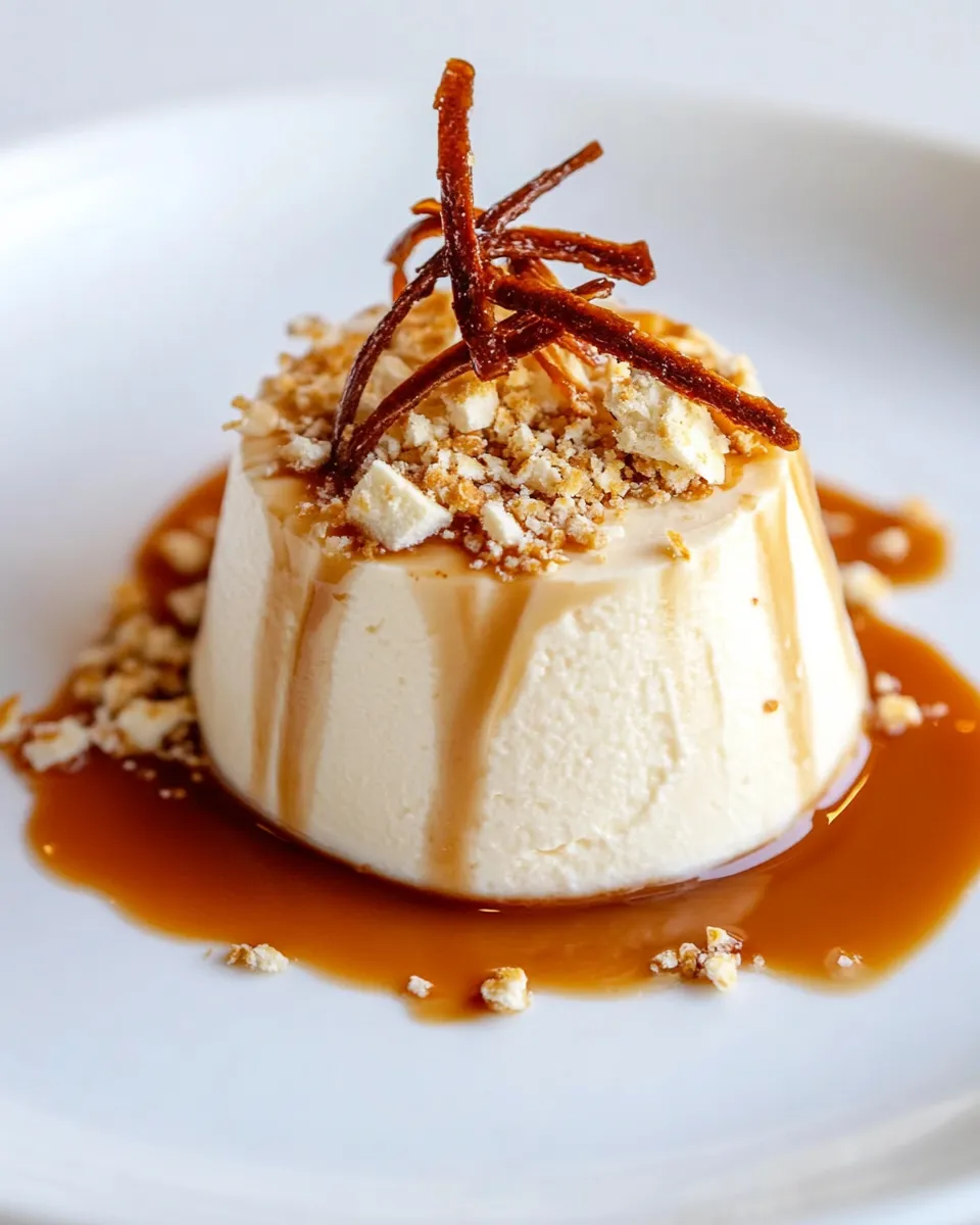 Homemade Hazelnut Panna Cotta with Caramel Sauce photo