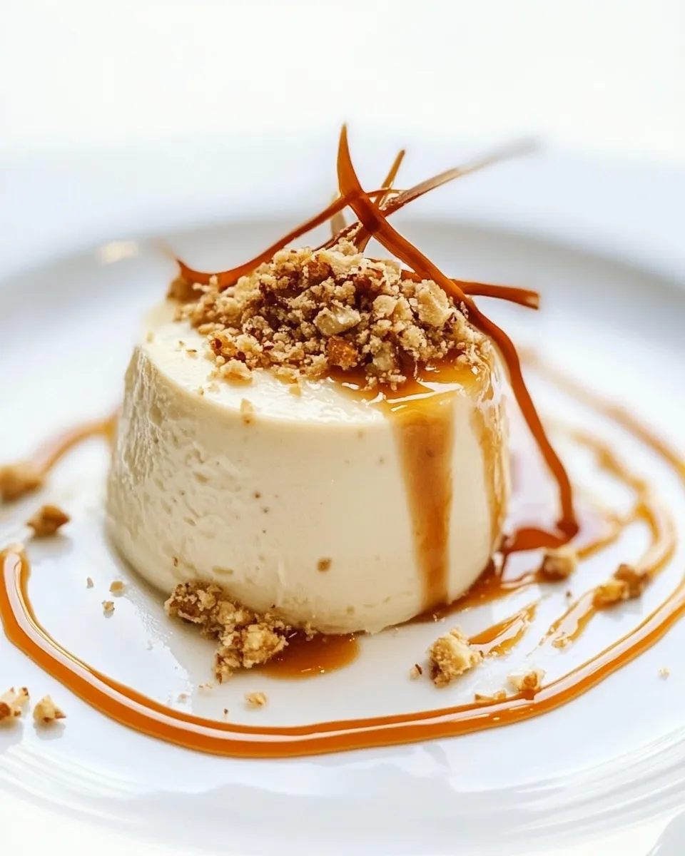 Delicious Hazelnut Panna Cotta with Caramel Sauce shot