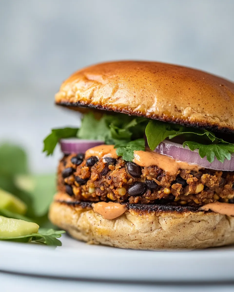 Homemade Healthy Black Bean Burgers photo