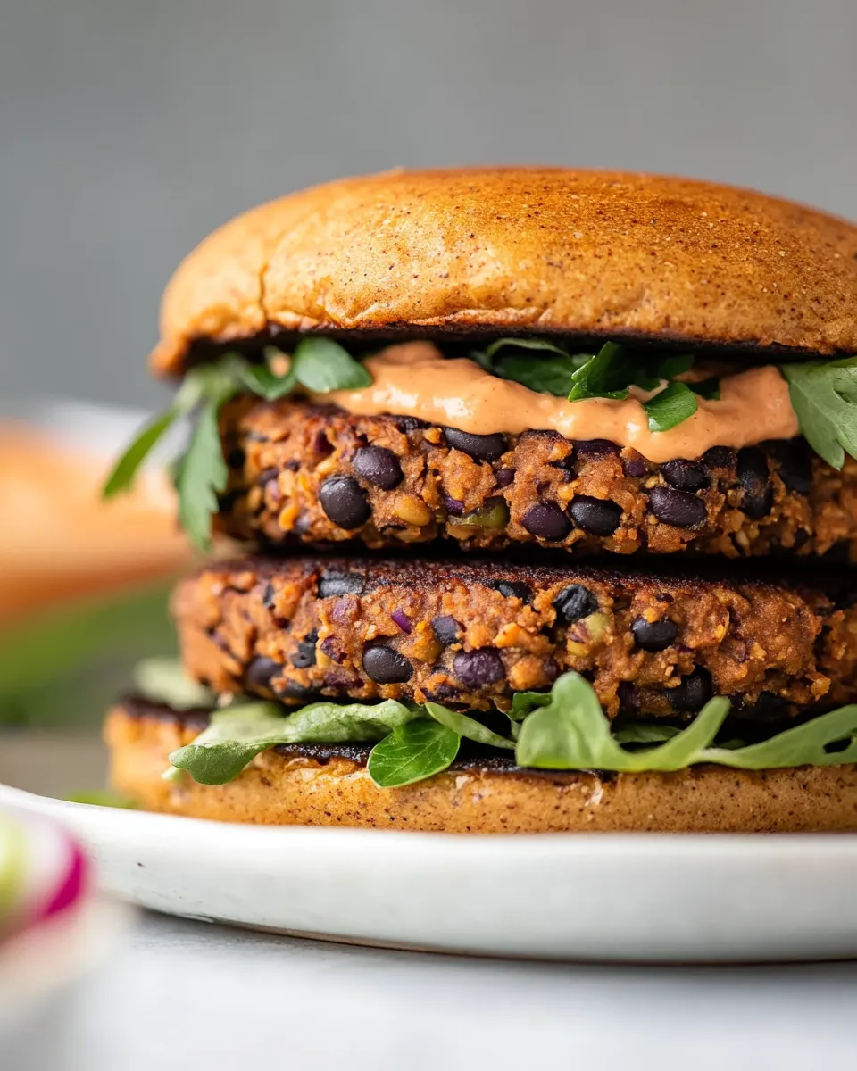 Easy Healthy Black Bean Burgers recipe photo