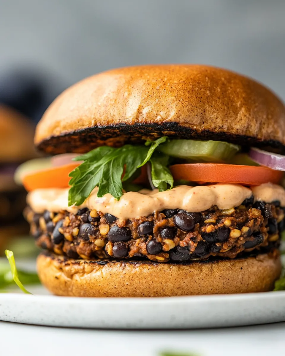 Delicious Healthy Black Bean Burgers dish photo
