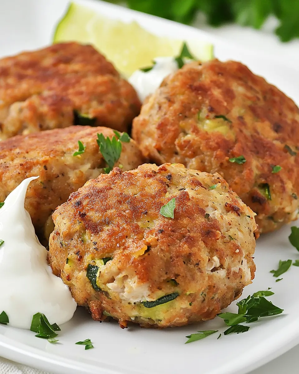homemade Healthy Chicken Croquettes Recipe with Zucchini and Onions photo