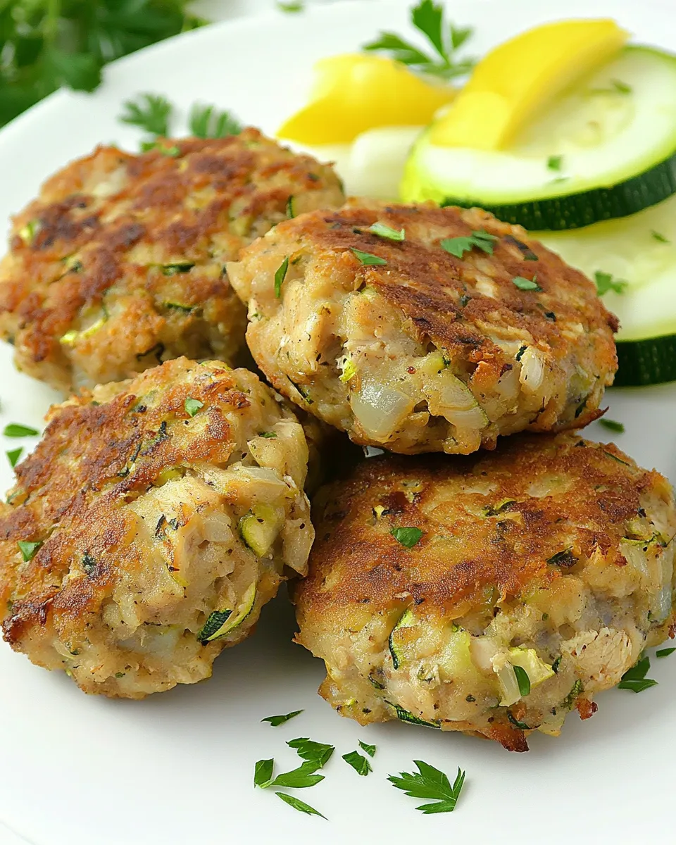 classic Healthy Chicken Croquettes Recipe with Zucchini and Onions image