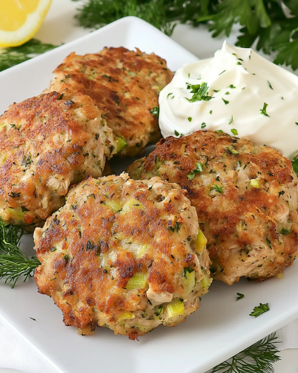 delicious Healthy Chicken Croquettes Recipe with Zucchini and Onions shot