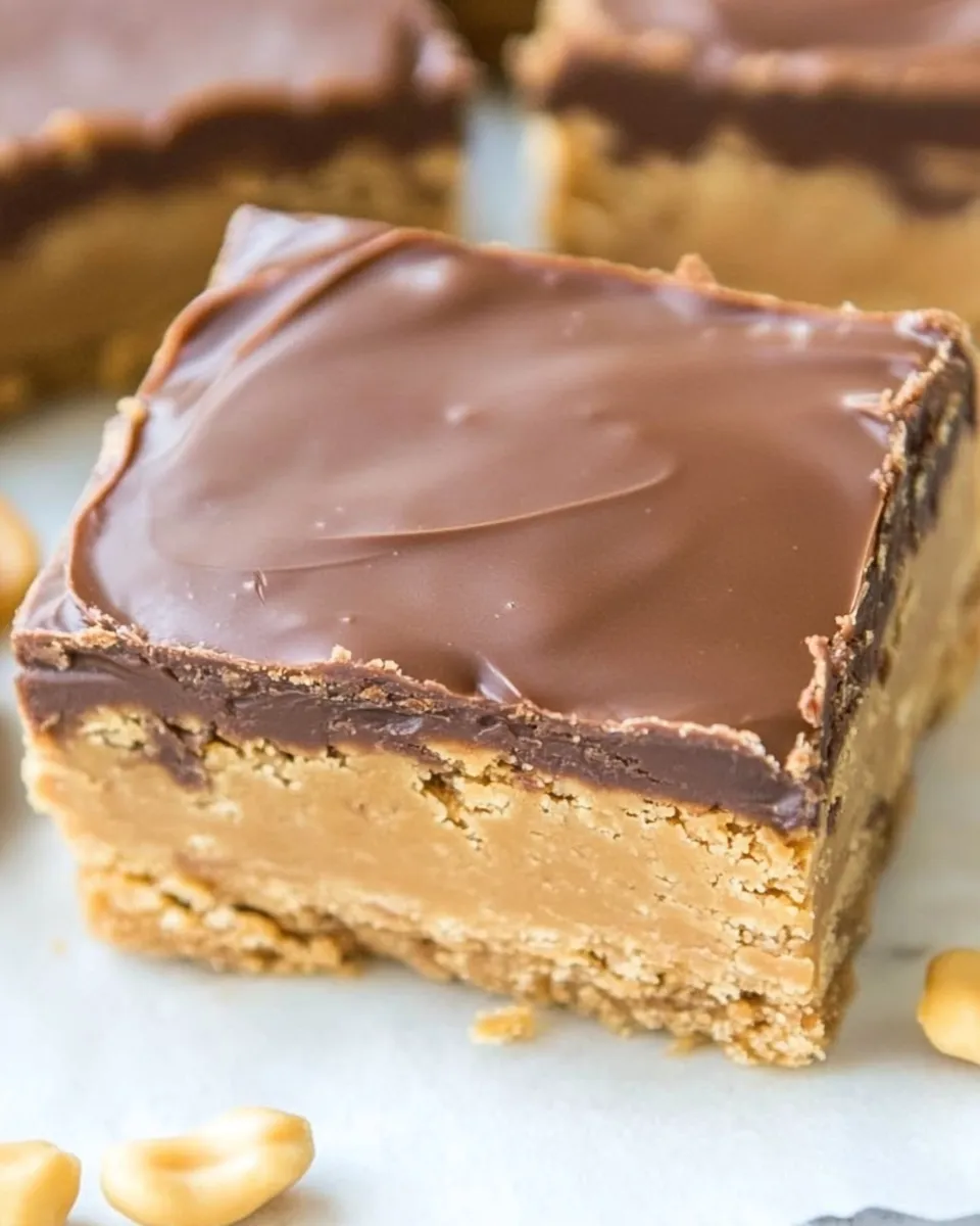 Easy Healthy Peanut Butter Bars recipe photo
