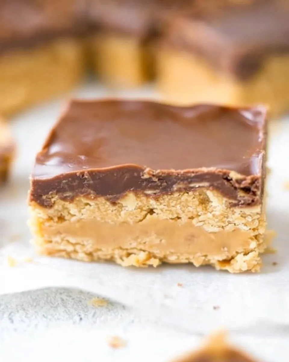 Delicious Healthy Peanut Butter Bars plate image