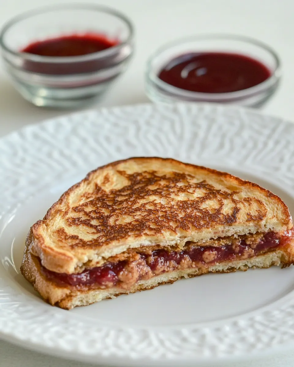 delicious Healthy Stuffed French Toast With PB & J shot