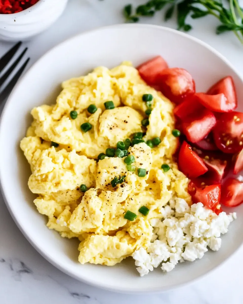 Easy High-Protein Scrambled Eggs with Cottage Cheese recipe photo