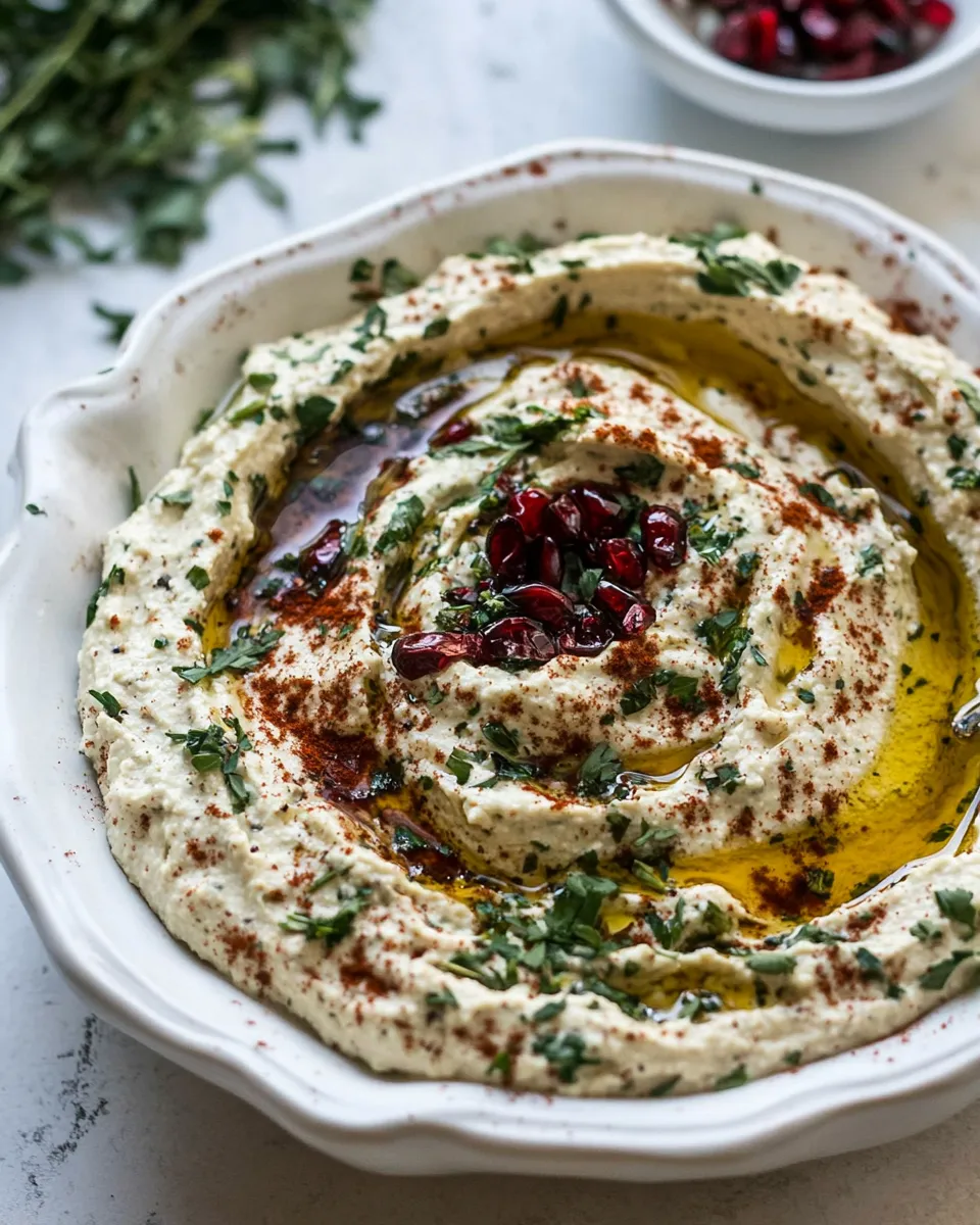 classic Holiday Hummus. AKA, The Easiest Appetizer Ever. image
