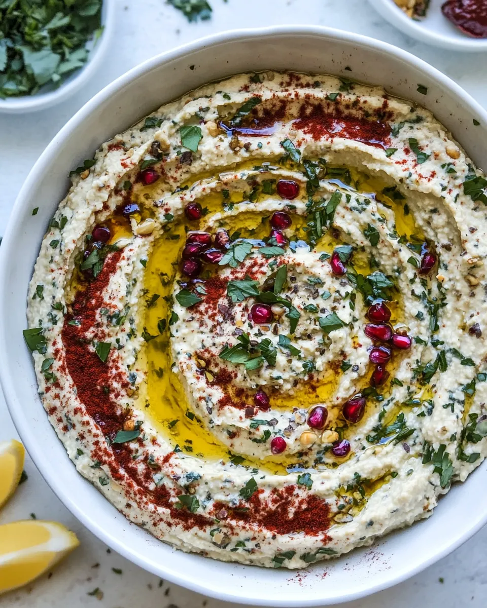 delicious Holiday Hummus. AKA, The Easiest Appetizer Ever. shot