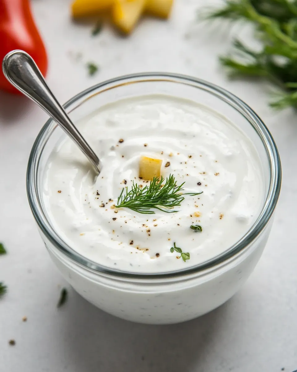 delicious Homemade Buttermilk Ranch Dressing shot