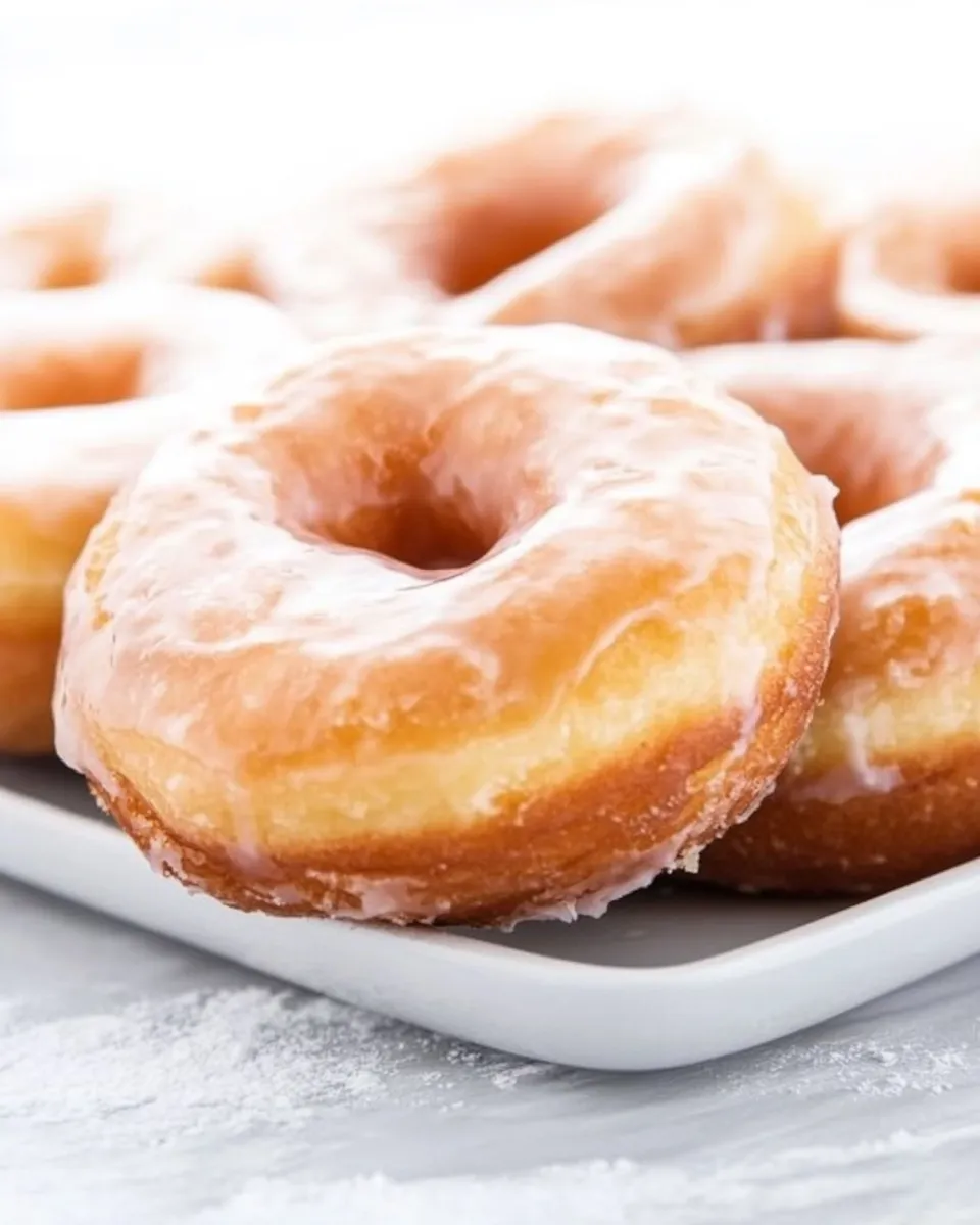 delicious Homemade Glazed Donuts shot