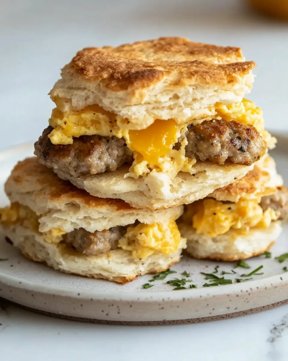 homemade Homemade Sausage, Egg, and Cheese Biscuits photo