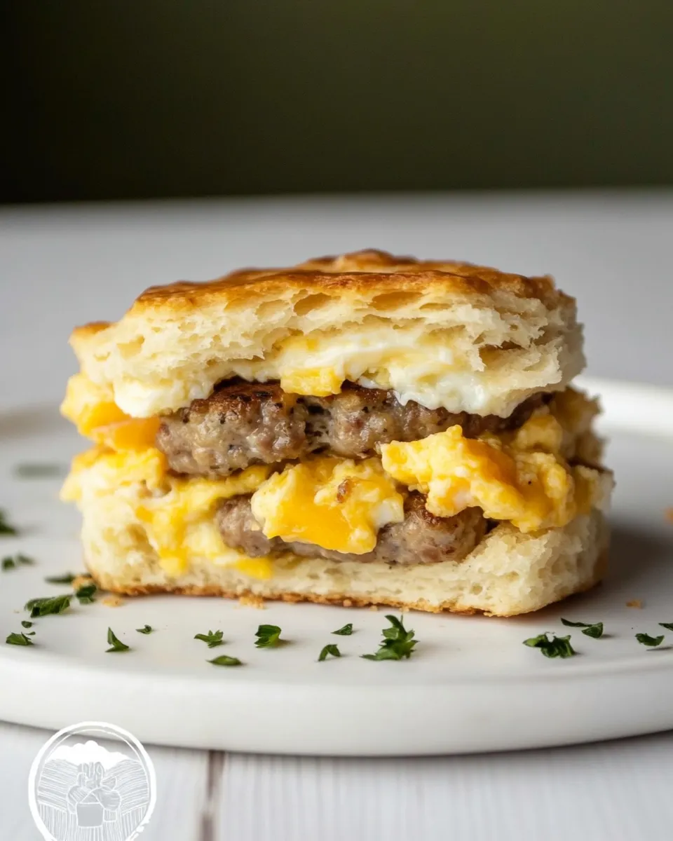 classic Homemade Sausage, Egg, and Cheese Biscuits image