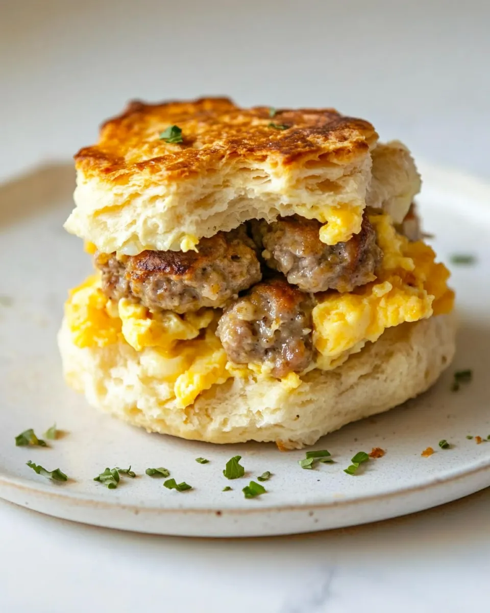easy Homemade Sausage, Egg, and Cheese Biscuits picture