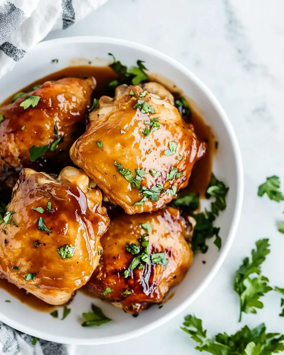 Classic Honey Balsamic Chicken Thighs image