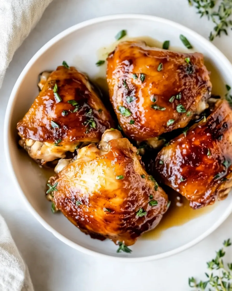 Easy Honey Balsamic Chicken Thighs recipe photo