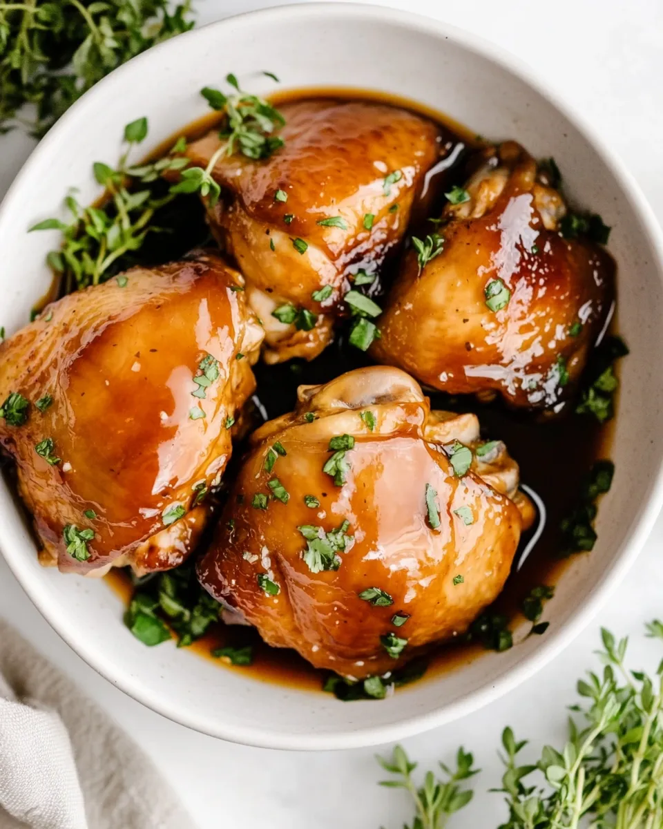 Delicious Honey Balsamic Chicken Thighs plate image