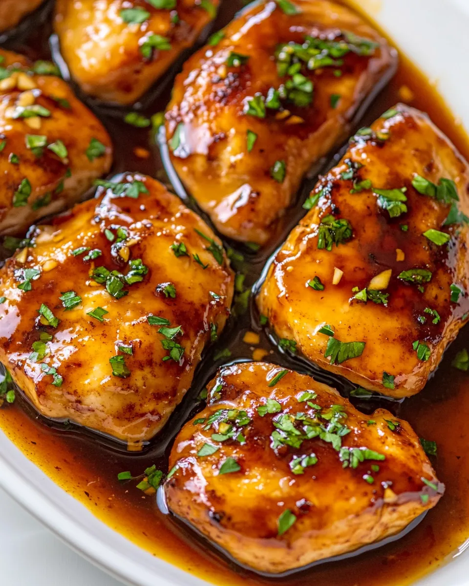 Delicious Honey Garlic Chicken plate image