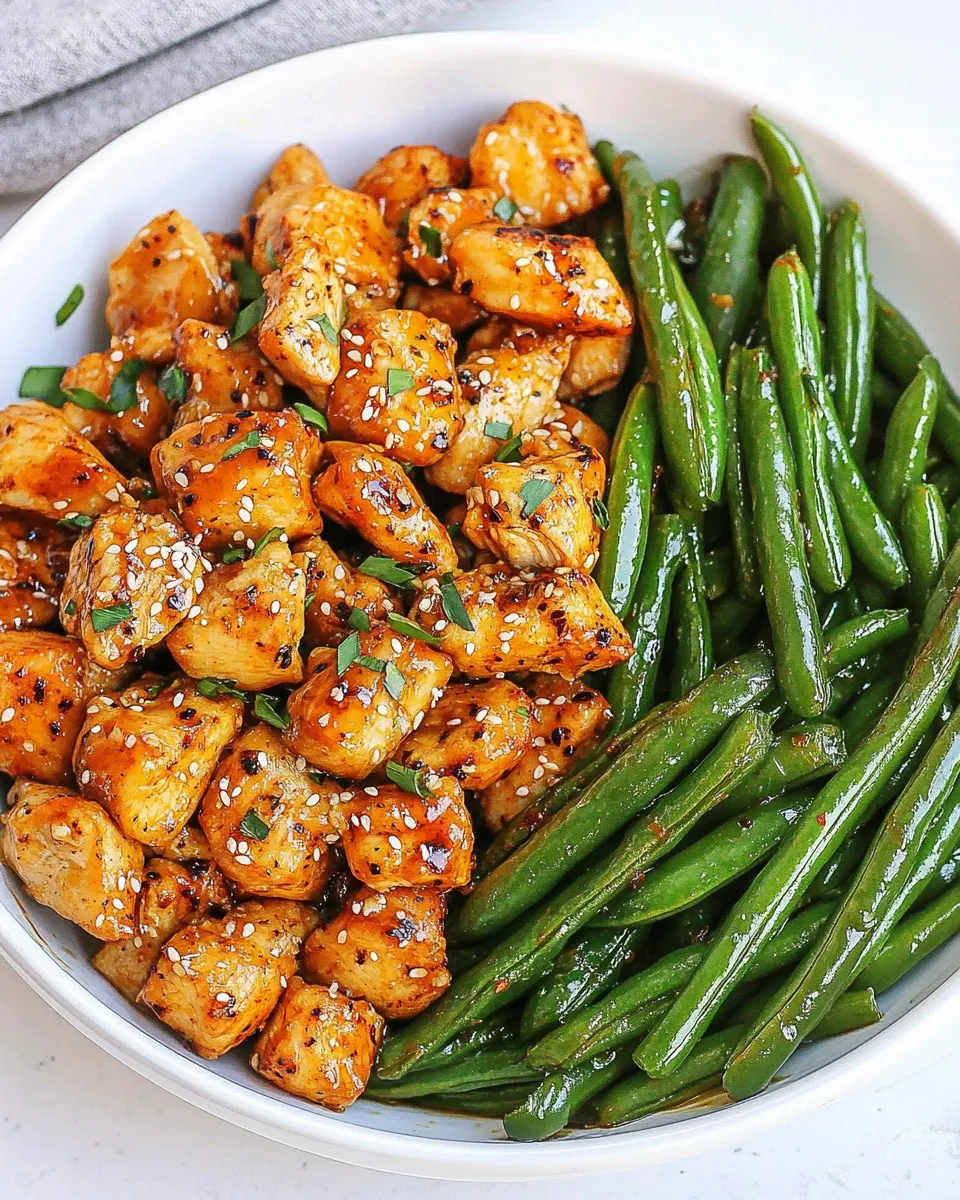 Delicious Honey Garlic Chicken and Green Beans dish photo