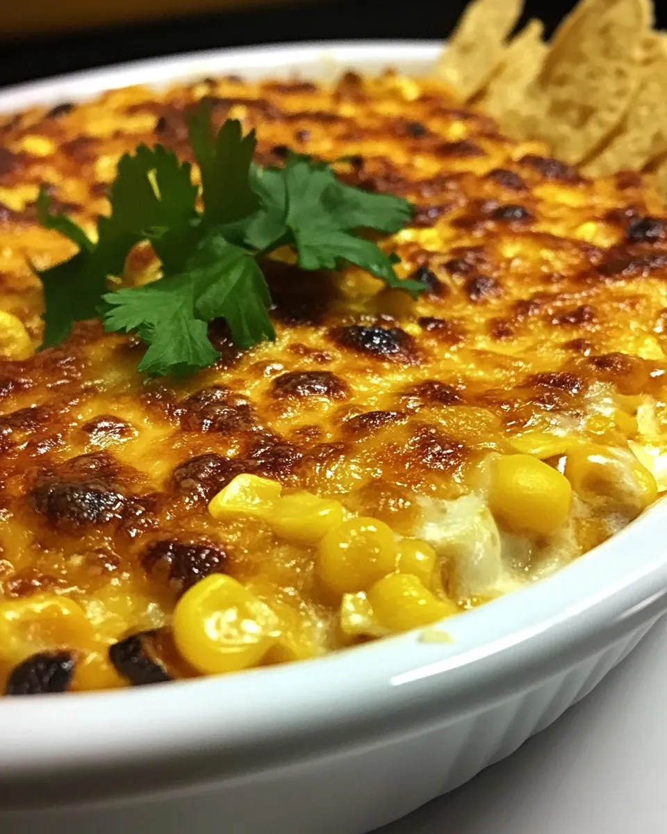 Delicious Hot Corn and Cheese Dip dish photo