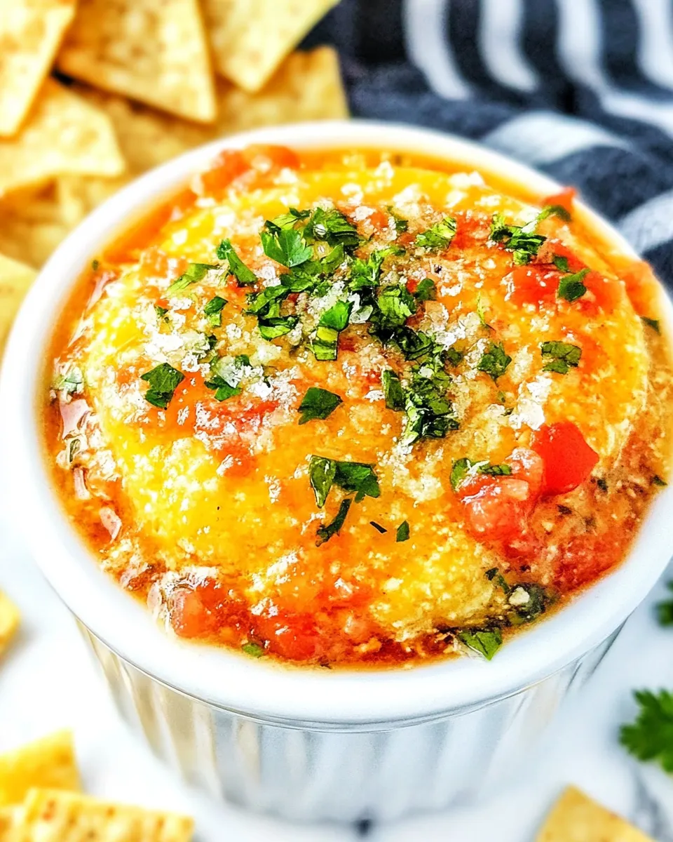 Delicious Hot Salsa Dip (Only 4 Ingredients) shot