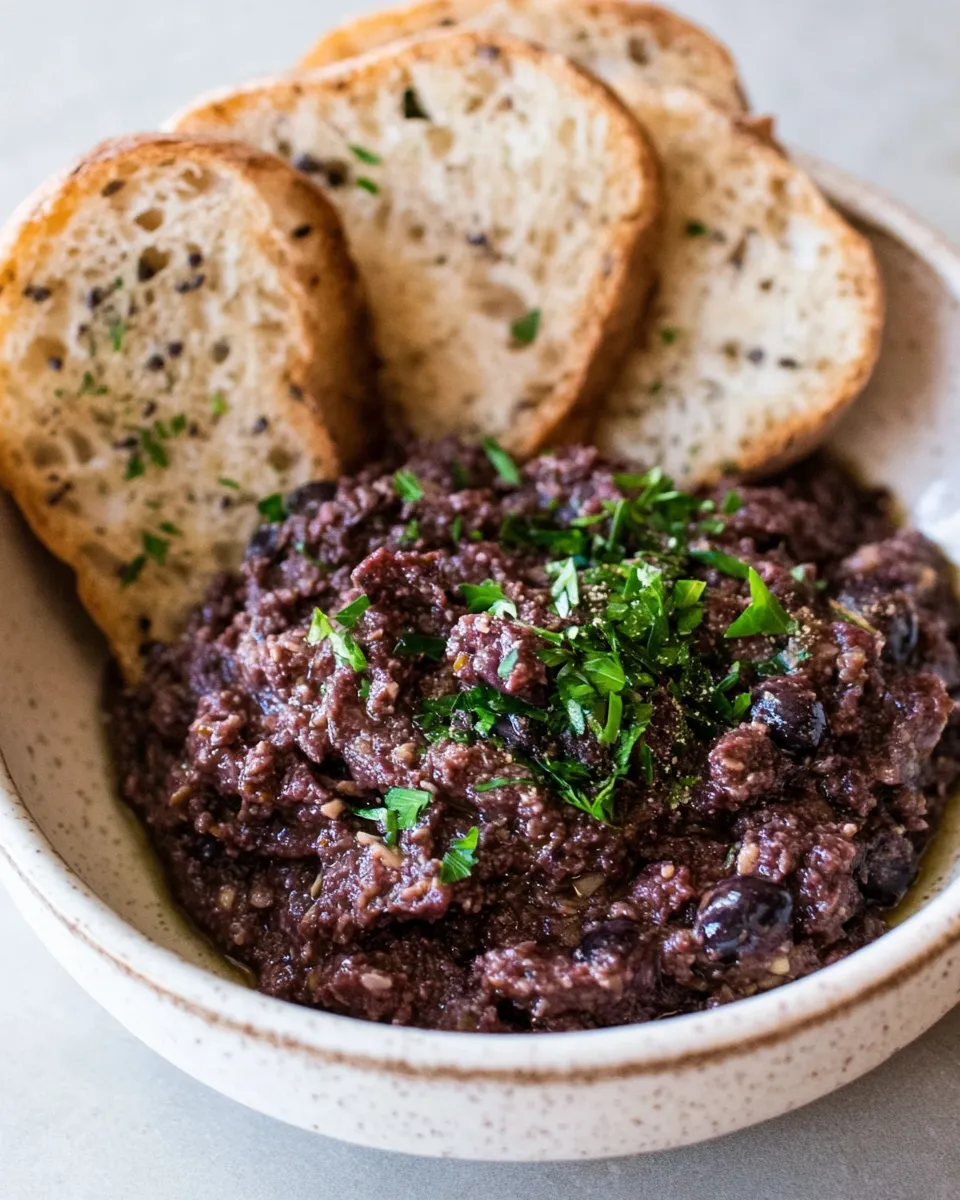 Delicious How to Make Olive Tapenade shot