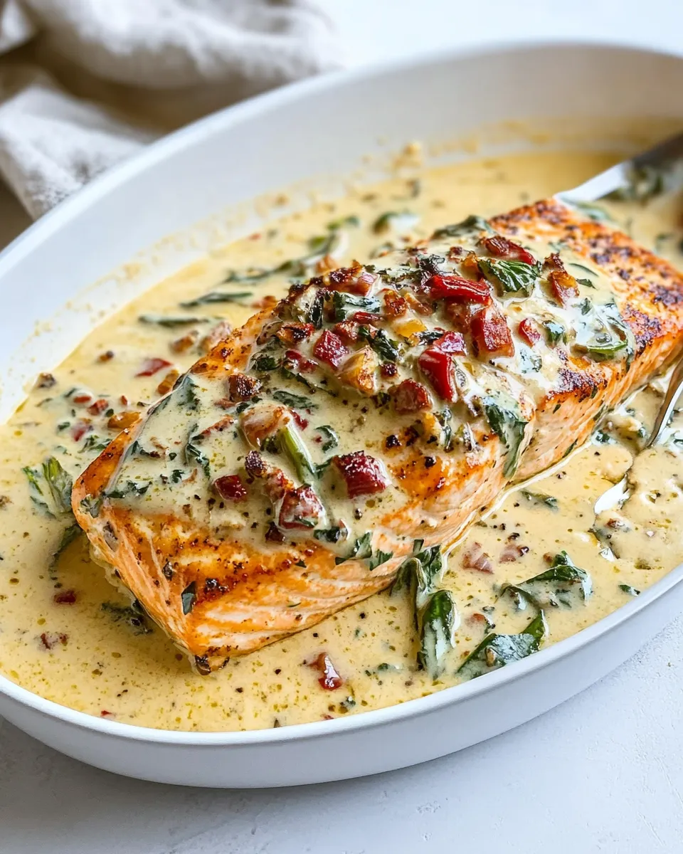 homemade Insanely Good Creamy Tuscan Garlic Salmon photo